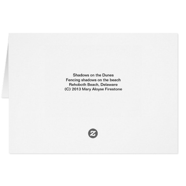 Cartão Sombras nas Dunas (Verso Horizontal)