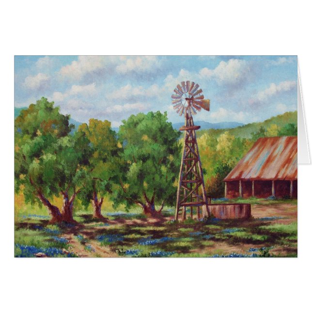 Cartão Sombras no pátio (Frente Horizontal)