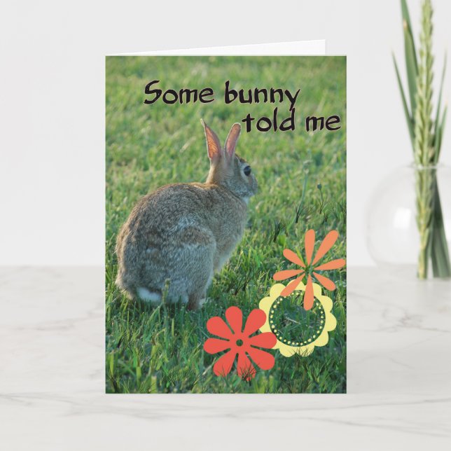 Cartão Some Bunny Birthday Card (Frente)