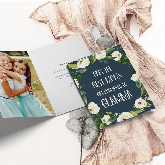 Cartão Somente as melhores Mães são promovidas a Glamma (Criador carregado)
