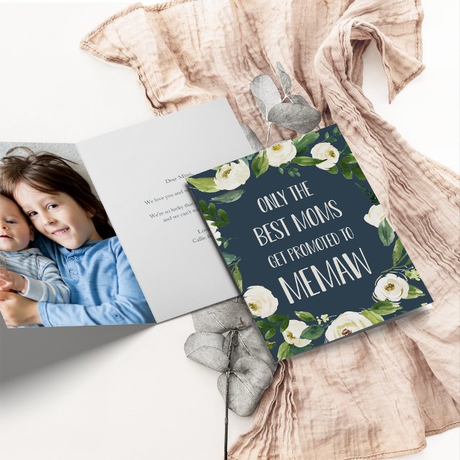 Cartão Somente as melhores Mães são promovidas para a Mem (Criador carregado)