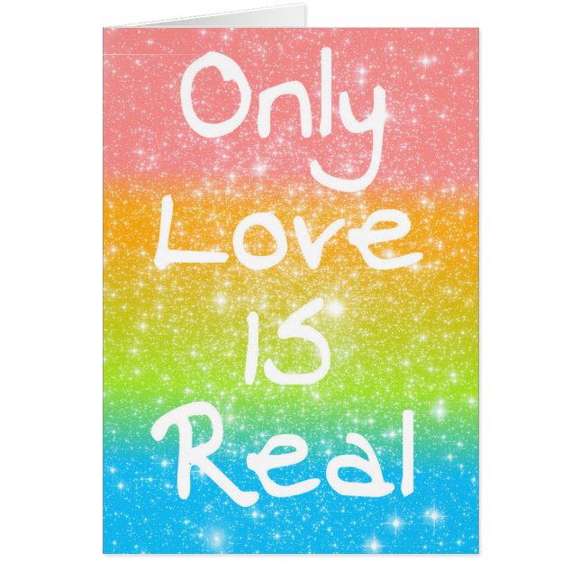 Cartão Somente o amor é real (Frente)