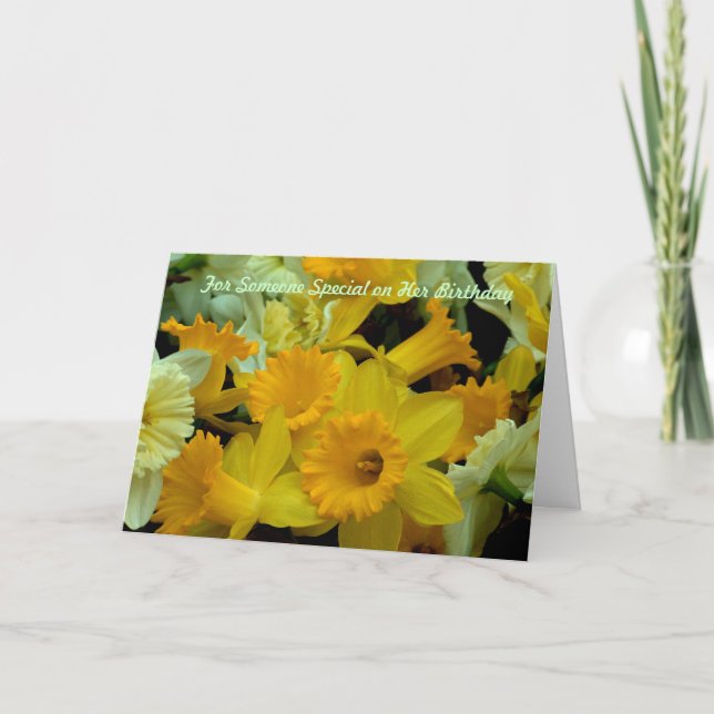 Cartão Someone special on her birthday (Frente)