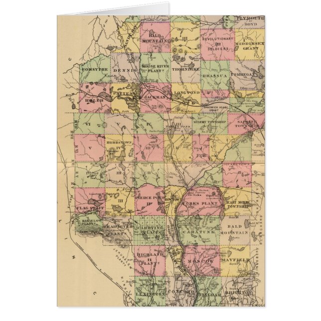 Cartão Somerset Co, Maine (Frente)