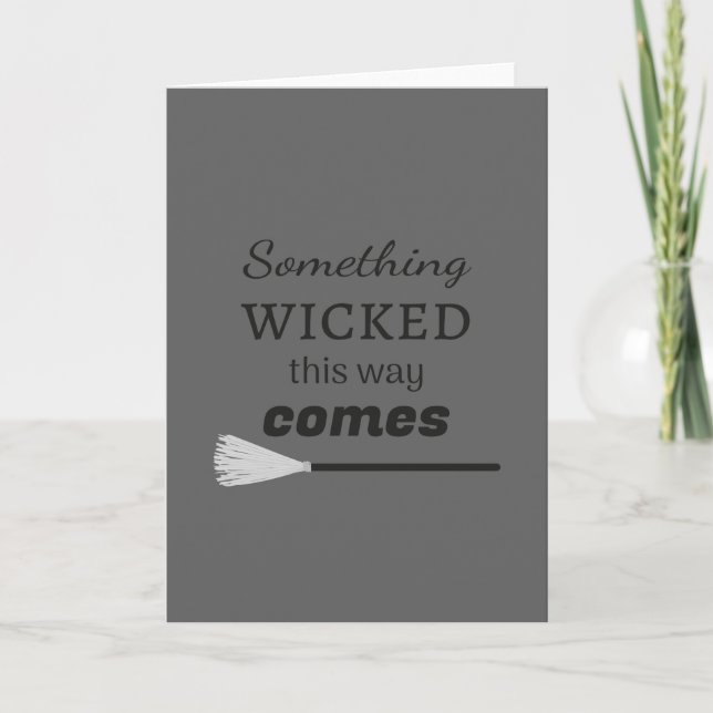 Cartão Something Wicked This Way Comes (Frente)