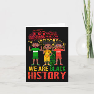 Cartão Somos a História Negra Mês Crianças Afro-Americana