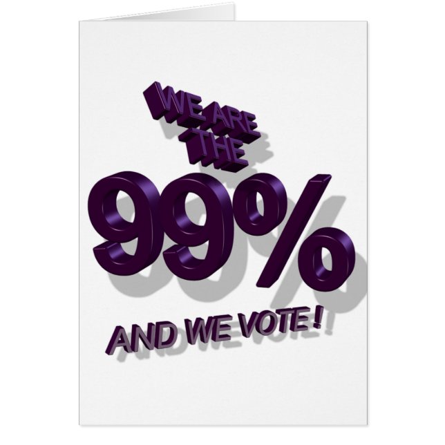 CARTÃO SOMOS OS 99% E VOTAMOS! (Frente)