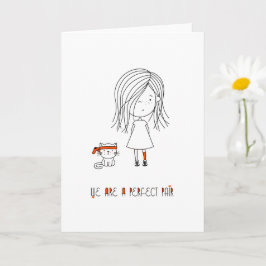 Cartão Somos uma garota bonita e engraçada