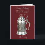 CARTÃO SON 21ST BIRTHDAY CARD<br><div class="desc">CAN BE CUSTOMISED.</div>