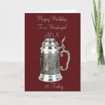 CARTÃO SON 21ST BIRTHDAY CARD<br><div class="desc">CAN BE CUSTOMISED.</div>