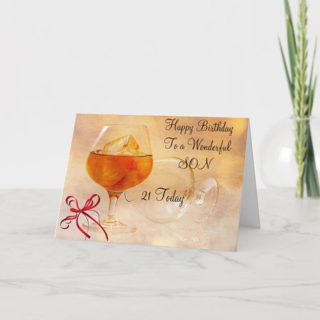 CARTÃO SON 21ST BIRTHDAY CARD (Frente)