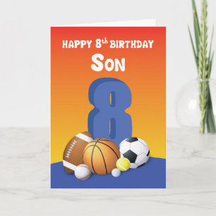 Cartão Son 8º Aniversário do Esporte Balls