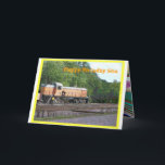 Cartão Son Birthday card<br><div class="desc">A sons favorite past time of trains</div>