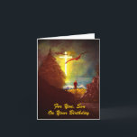 Cartão Son Birthday Card<br><div class="desc">original art & design by Christian Recording Artist & Oil Painter Daniel James. Hear Daniel James' music at Danieljm.com</div>
