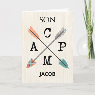 Cartão Son Camp Personalizar Setas de Nome