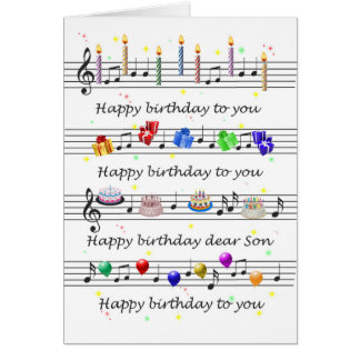 Cartão Son Funny Happy Birthday Song Sheet Music