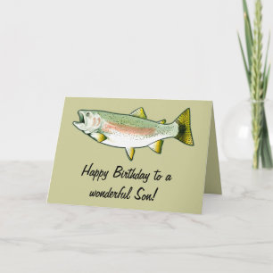 Cartão Son Happy Birthday: Truta Arco-Íris