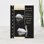 Cartão Son-in-Law Birthday Card Swans<br><div class="desc">Son-in-Law Birthday Card Swans</div>