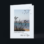 Cartão Son-in-Law Birthday, Seaside Scene<br><div class="desc">A lovely birthday card for a son-in-law. A seaside scene with silhouetted grass and seagulls. A lovely tranquil scene to promote memories of seaside holidays.</div>