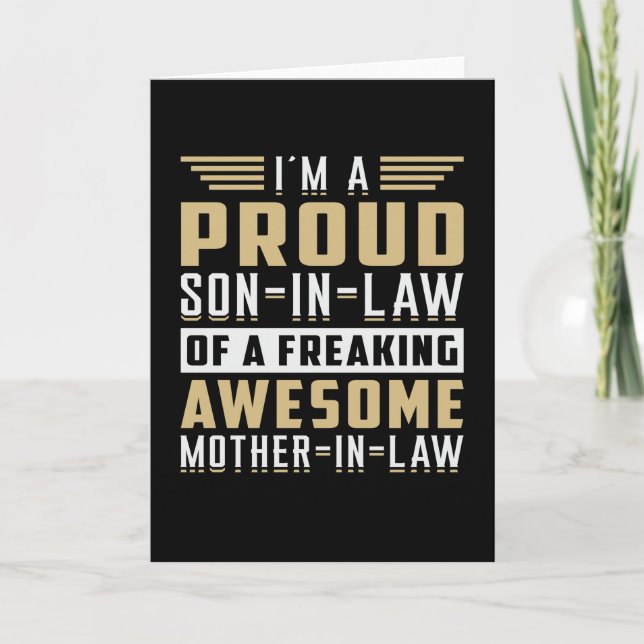 Cartão Son In Law Father In Law Proud Lawsuit Gift Idea (Frente)