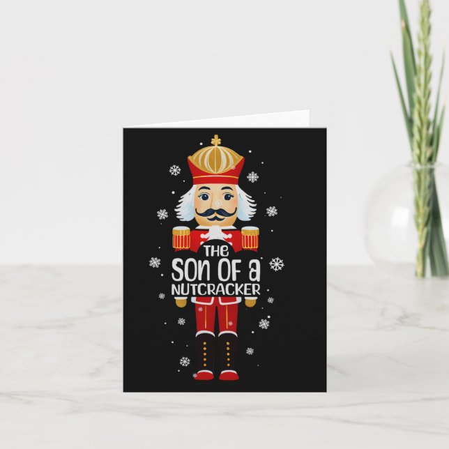Cartão Son Of A Nutcracker Funny Christmas Family Matchin (Frente)