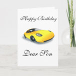 CARTÃO SON SPORTS CAR BIRTHDAY CARD<br><div class="desc">CAN BE CUSTOMISED.</div>