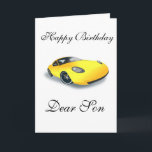 CARTÃO SON SPORTS CAR BIRTHDAY CARD<br><div class="desc">CAN BE CUSTOMISED.</div>