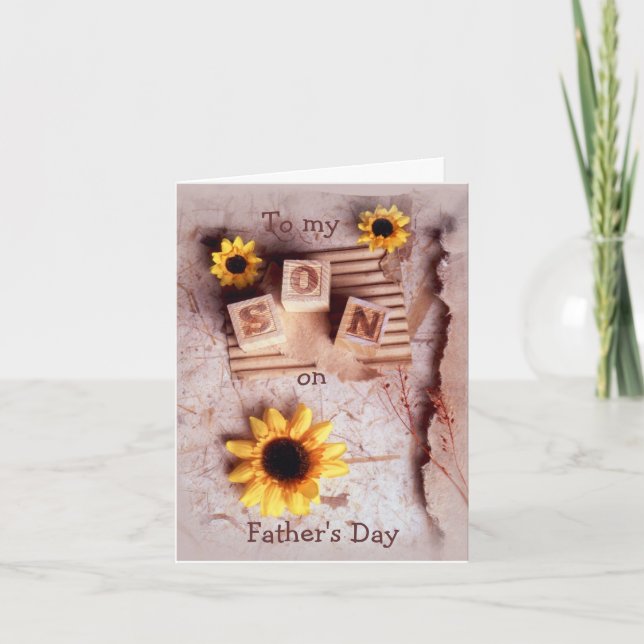 Cartão Son To my, on, Father's Day (Frente)