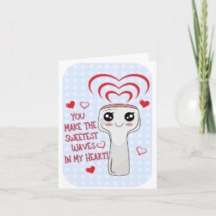 Cartão Sonda de Sonografia Amor Fazendo Ondas