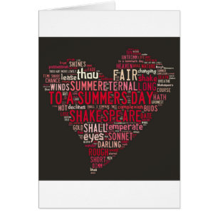 Cartão Soneto 18 de Shakespeare