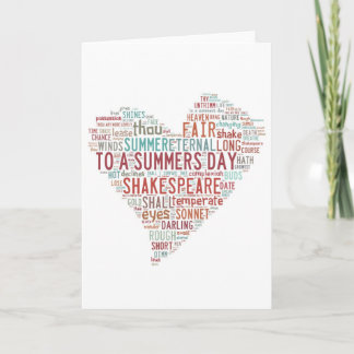 Cartão Soneto 18 de Shakespeare