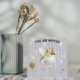 Cartão Song Bird Birthday Invite