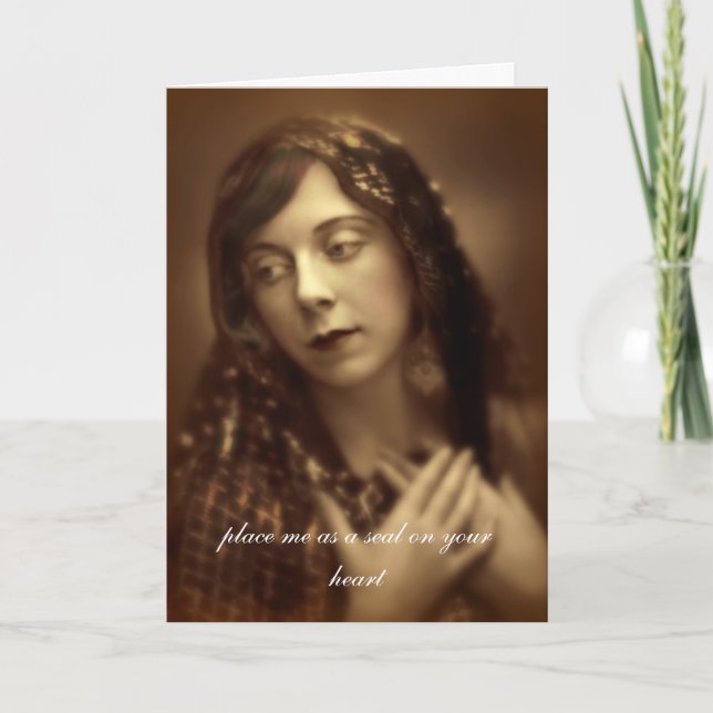 Cartão Song of Solomon 8:6 Bible Verse Love Greeting card (Frente)