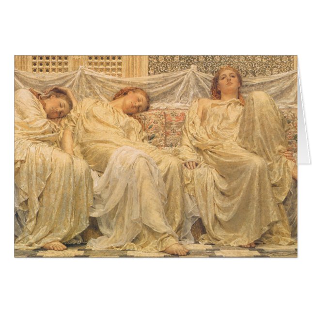 Cartão Sonhadores por Albert Joseph Moore, Arte Vitoriana (Frente Horizontal)