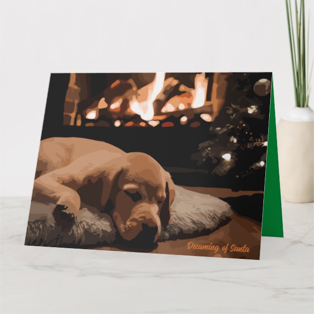 Cartão Sonhando com o Papai Noel (Frente)