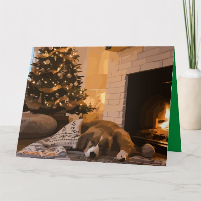 Cartão Sonhando com Papai Noel (Frente)