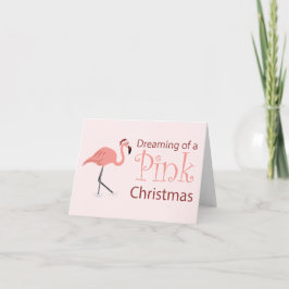 Cartão Sonhando com um Natal Rosa