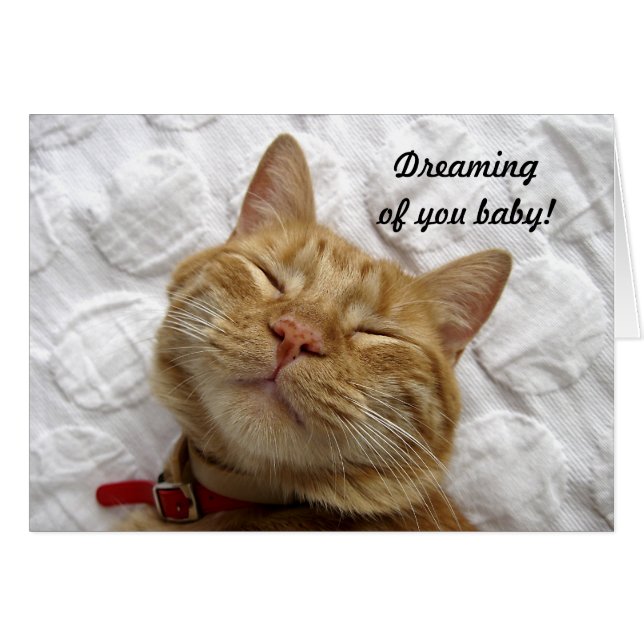 Cartão Sonhando com você, querida (Frente Horizontal)