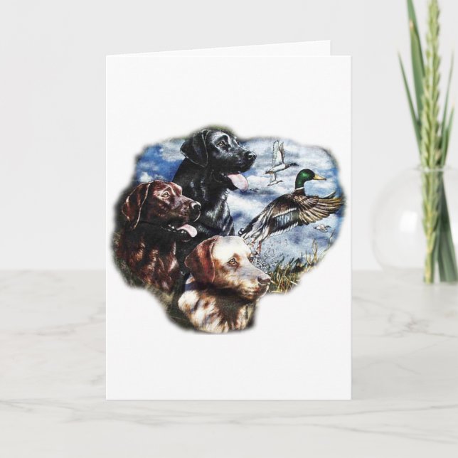 Cartão Sonhar com a caça aos patos (Frente)