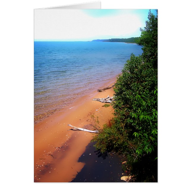 Cartão Sonho com o lago Michigan (Frente)