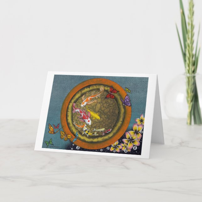 Cartão Sonho De Borboleta VI (I Ching Fish Pote) (Frente)