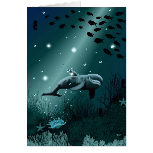 Cartão Sonho de golfinho (Frente)