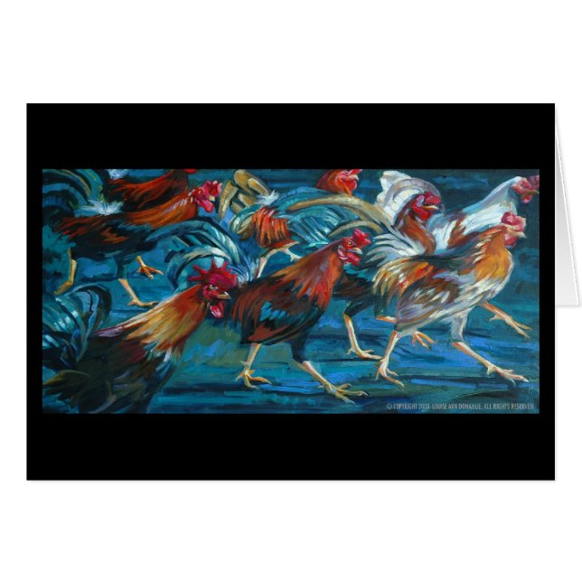 Cartão Sonho do poder do galo (Frente Horizontal)