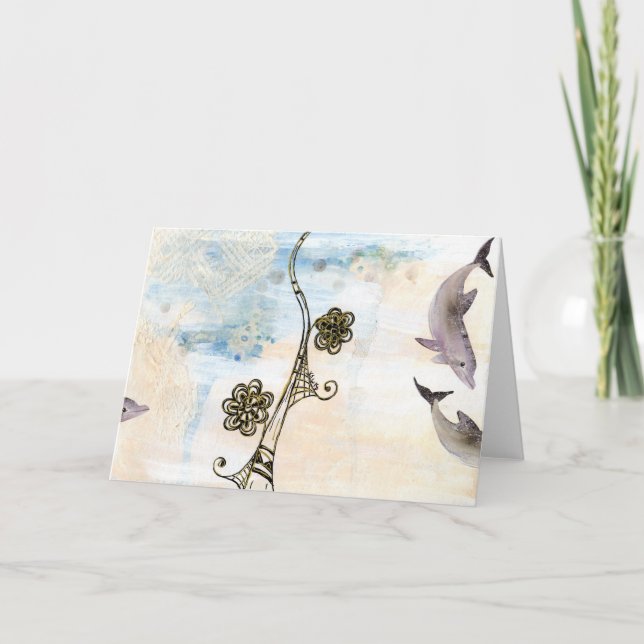 Cartão Sonho dos golfinhos (Frente)