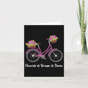 Cartão Sonho Feliz Bicicleta Floral de Bicicleta Flórida