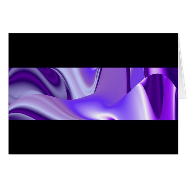 Cartão Sonho Roxo, Abstrato Fantasy Arte Arco-Íris (Frente Horizontal)