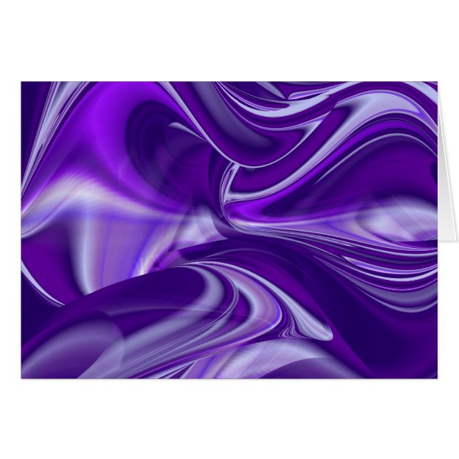 Cartão Sonho Roxo, Abstrato Fantasy Arte Arco-Íris (Frente Horizontal)