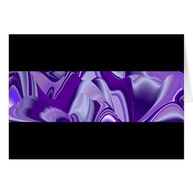 Cartão Sonho Roxo, Abstrato Fantasy Arte Arco-Íris (Frente Horizontal)