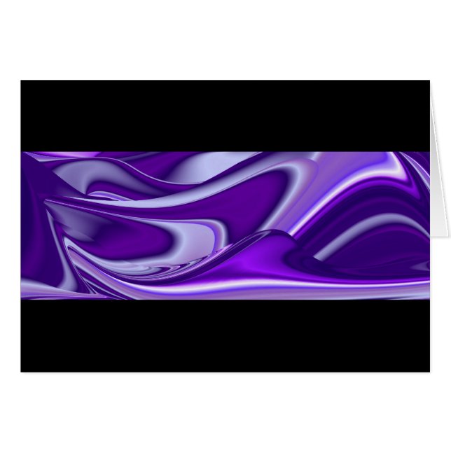 Cartão Sonho Roxo, Abstrato Fantasy Arte Arco-Íris (Frente Horizontal)