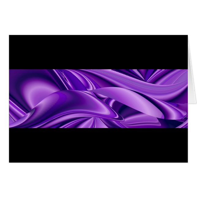 Cartão Sonho Roxo, Abstrato Fantasy Arte Arco-Íris (Frente Horizontal)